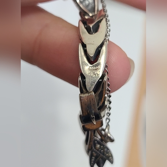 Vintage Art Deco Sterling Silver Purple Amethyst Marcasite Crystal Bracelet - Picture 10 of 15